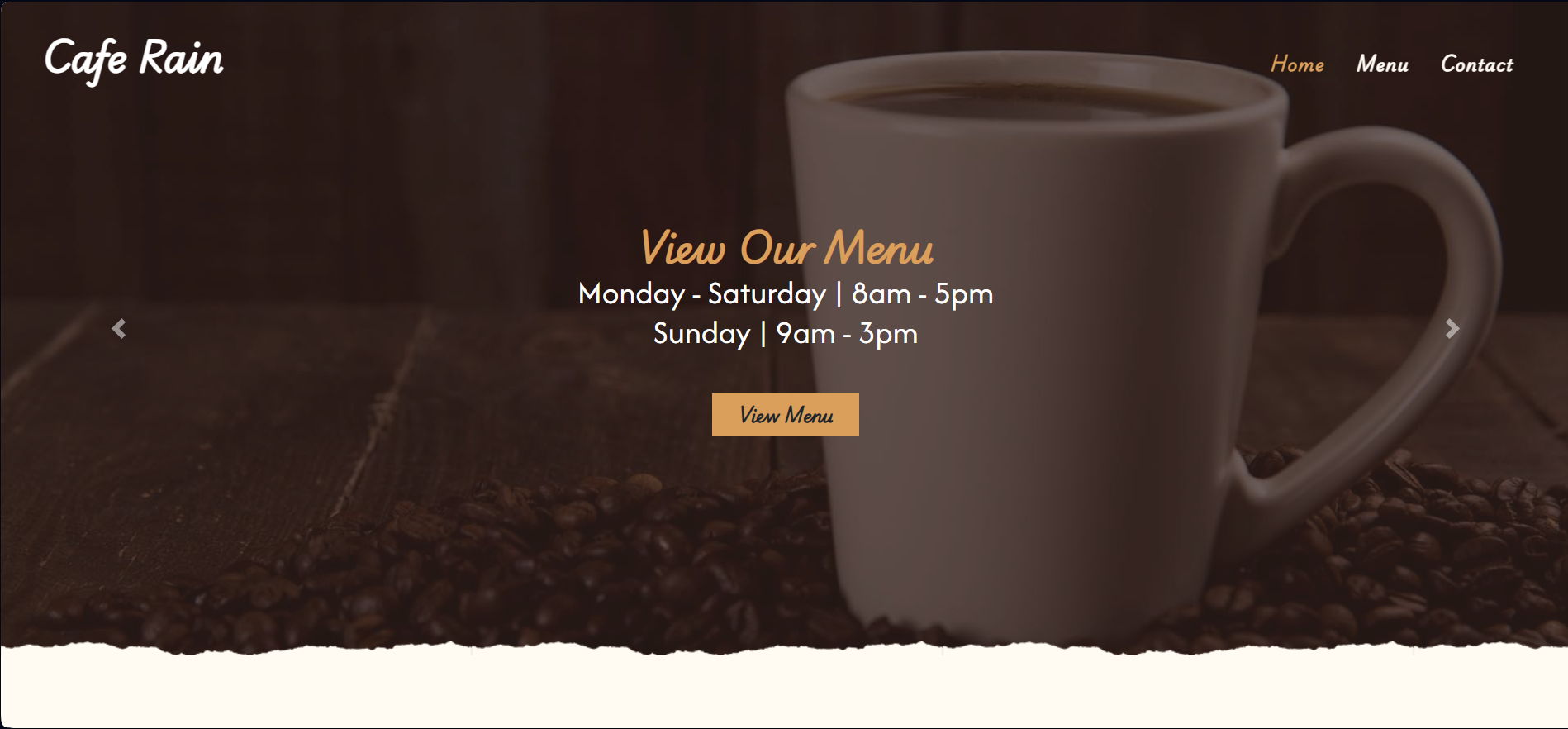 Cafe Rain Website