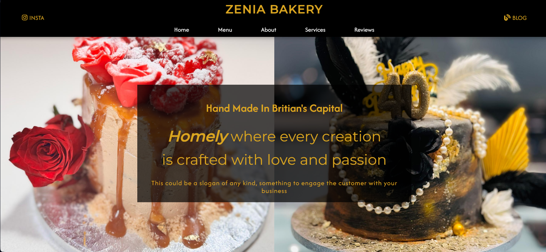 Zenia Bakery Website